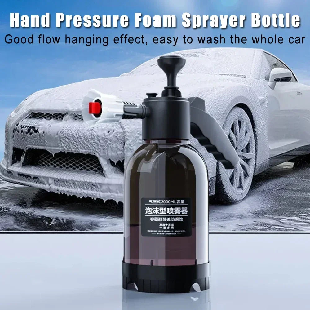 Air pressure car wash foam spray pot Household cleaning glass spray pot Fan acid and alkali resistant foam spray pot