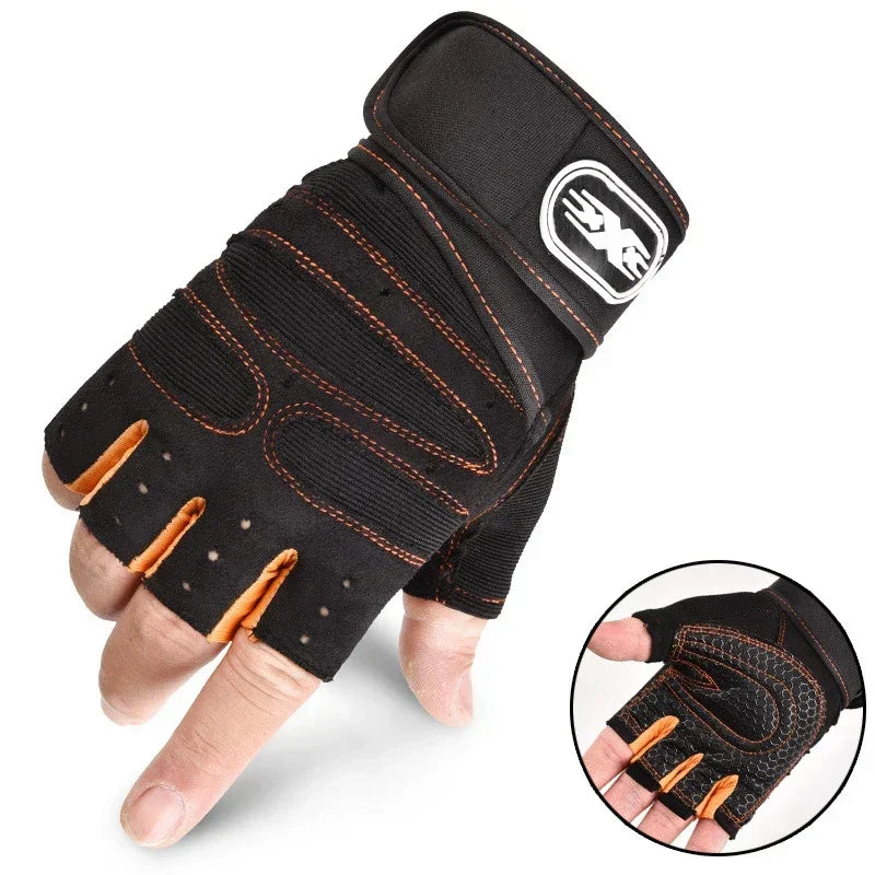 Gym Gloves for Men Women Fitness Weight Lifting Wristband Gloves Body Building Training Sports Exercise Cycling Glove Shockproof