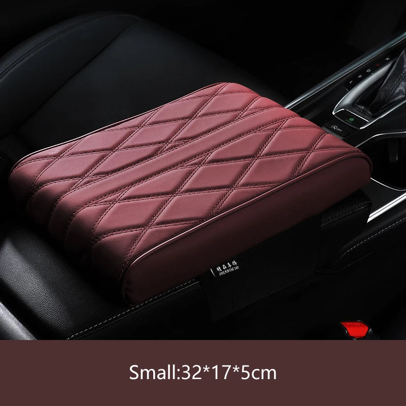 Car Armrest Box Height Pad Universal Leather Memory Foam Height Pad Universal Auto Center Armrest Protective Cushion Support