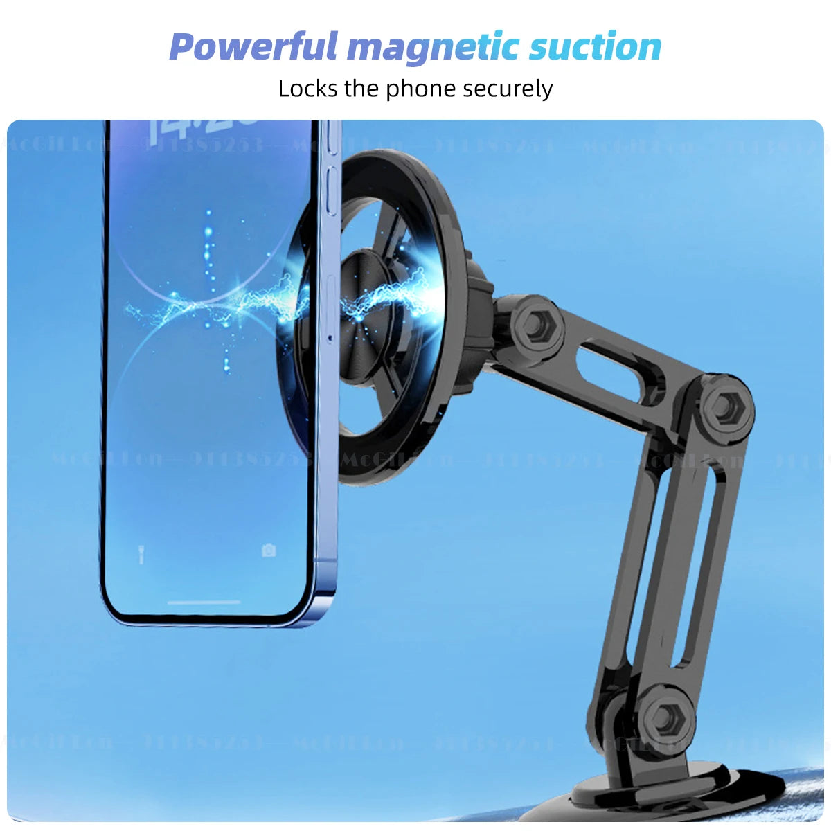 McGiLLon Magsafe 720 Rotate Metal Magnetic Car Phone Holder Foldable Phone Stand Air Vent Magnet Mount GPS Support For All phone