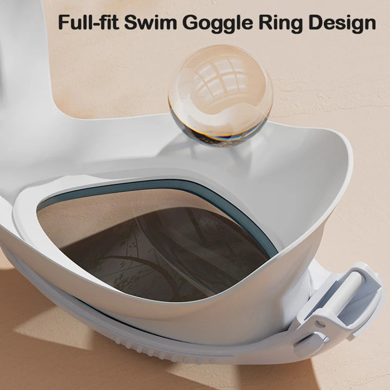 Adjustable Swimming Goggles Adults Big Frame With Earplugs Swim Glasses Men Women Professional HD Anti-fog Silicone Goggles