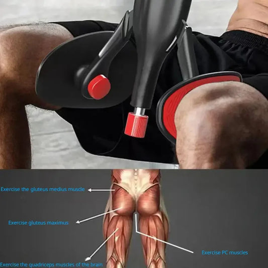 Hydraulic leg muscle trainer, pelvic floor muscle exercise device