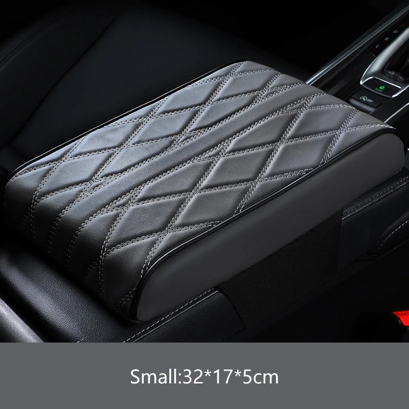 Car Armrest Box Height Pad Universal Leather Memory Foam Height Pad Universal Auto Center Armrest Protective Cushion Support