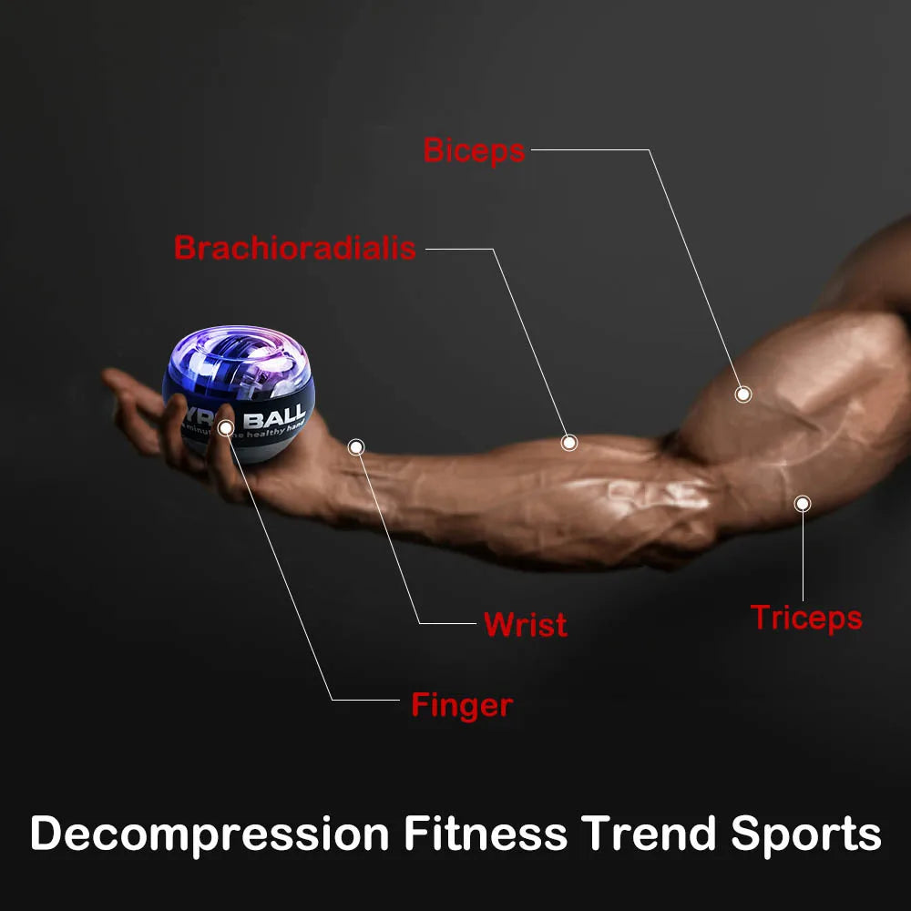Wrist Power Ball Auto-Start Grip Ball Strengthener Gyroscopic Arm Gyro Hand ball Home Fitness Forearm Exerciser