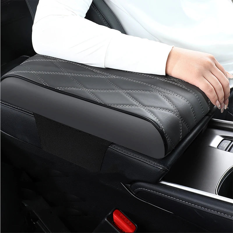 Car Armrest Box Height Pad Universal Leather Memory Foam Height Pad Universal Auto Center Armrest Protective Cushion Support