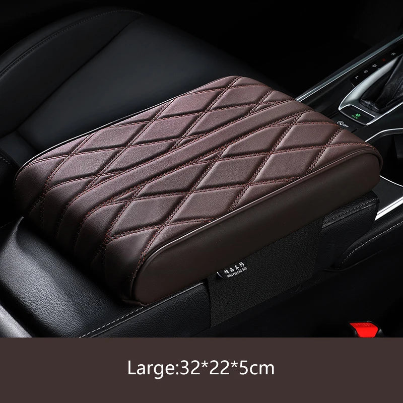 Car Armrest Box Height Pad Universal Leather Memory Foam Height Pad Universal Auto Center Armrest Protective Cushion Support