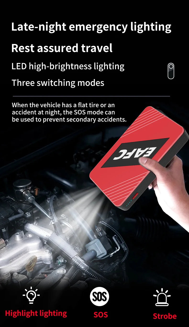 Peak Current 600A Car Jump Starter Power Bank 12V Portable Car Battery Booster Charger Starting Device Petrol Diesel Car Starter