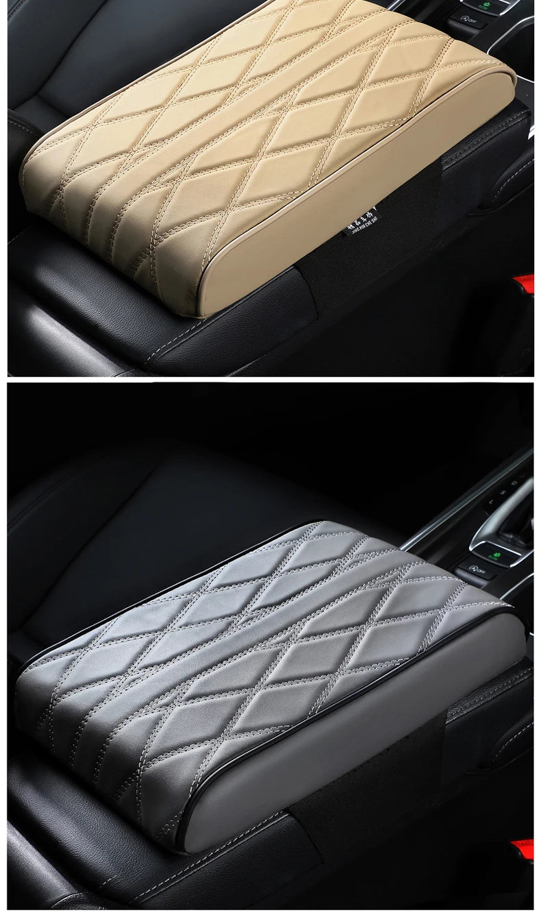 Car Armrest Box Height Pad Universal Leather Memory Foam Height Pad Universal Auto Center Armrest Protective Cushion Support