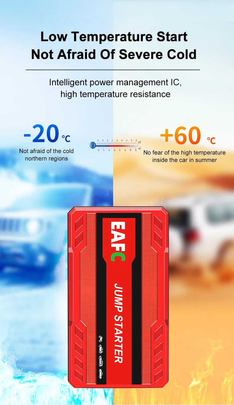Peak Current 600A Car Jump Starter Power Bank 12V Portable Car Battery Booster Charger Starting Device Petrol Diesel Car Starter