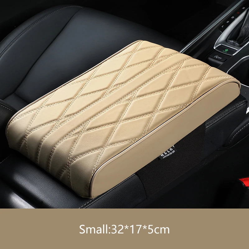 Car Armrest Box Height Pad Universal Leather Memory Foam Height Pad Universal Auto Center Armrest Protective Cushion Support